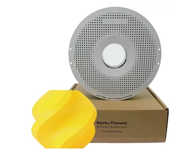 Filamento Bambu Lab PLA Basic Amarelo 1,75 mm 1 kg — Com carretel
