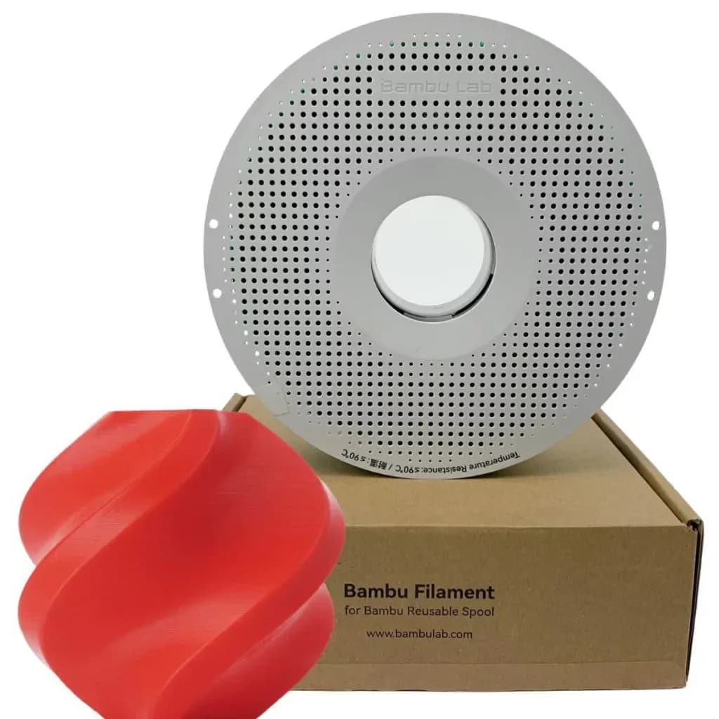 Filamento Bambu Lab PLA Basic Vermelho 1,75 mm 1 kg — Com carretel