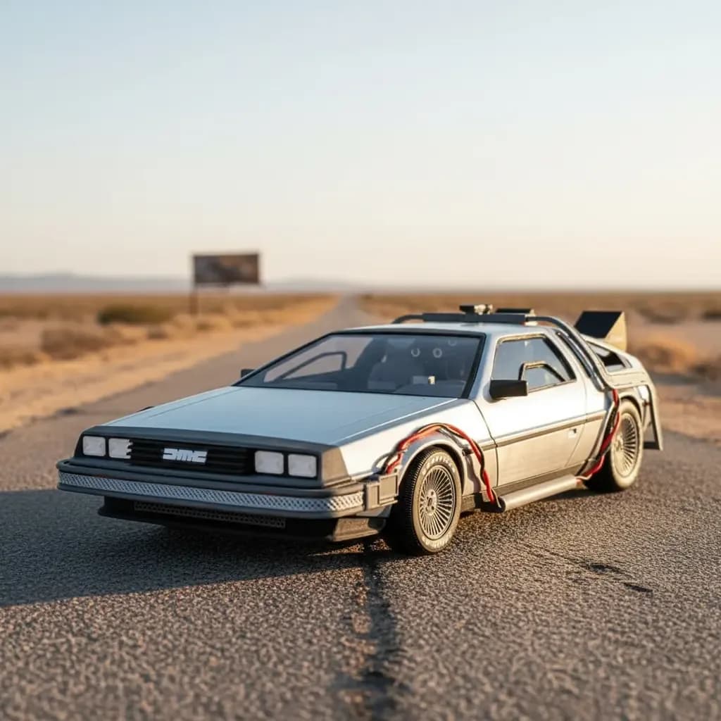 Carro Delorean De Volta Para O Futuro Escala 1:12 Realista