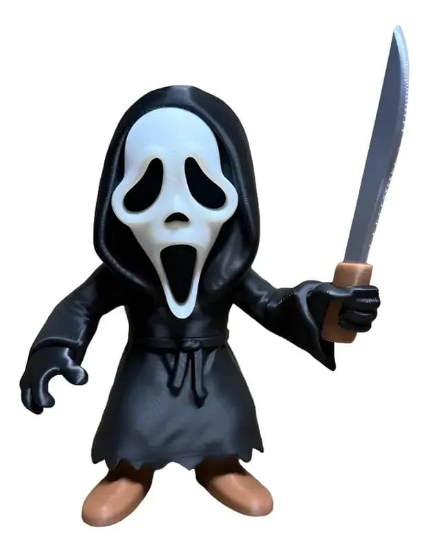 Boneco: Pânico 15cm + Acessório Mascara Filme Pânico - 3d