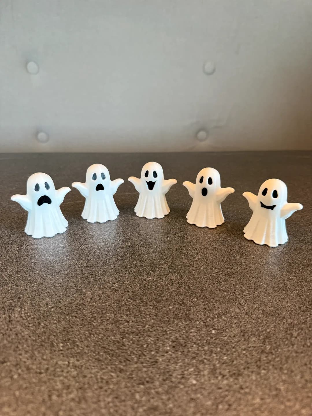 Kit Família de Fantasminhas Halloween Impressão 3D