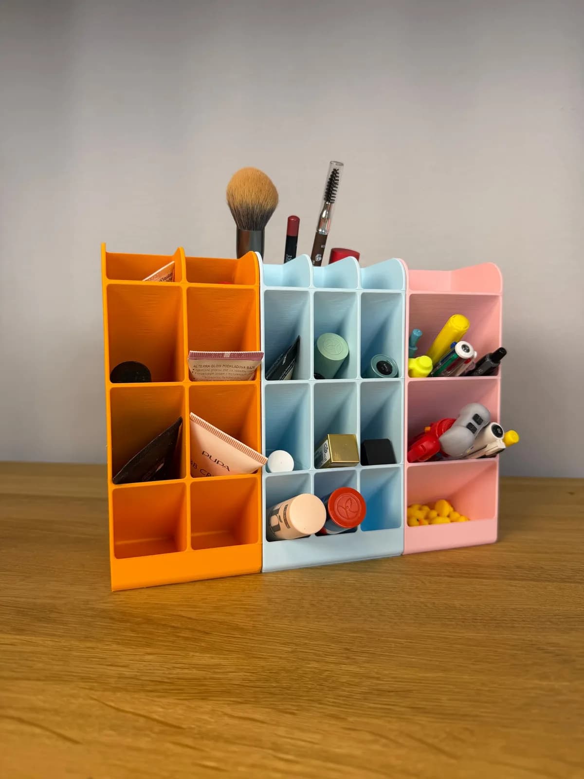 Organizador de Maquiagem e Canetas Modular Impressão 3D