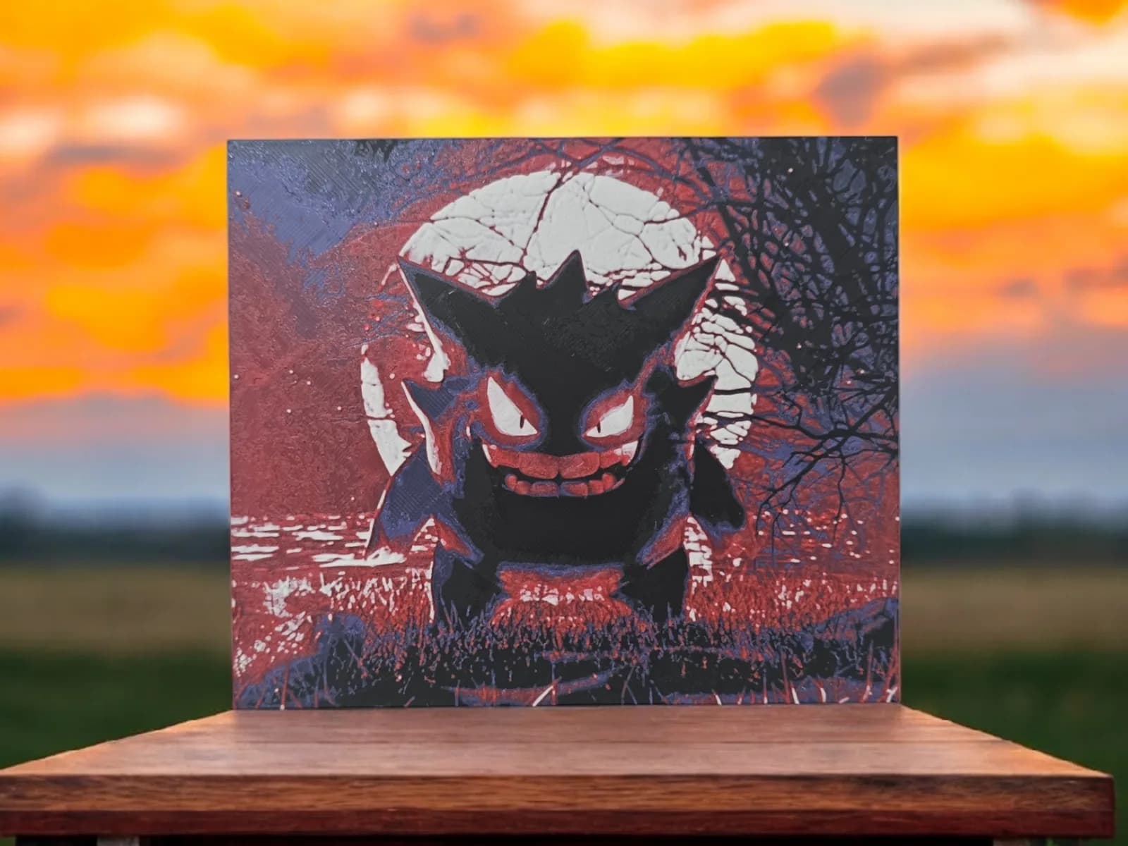 Quadro em Relevo Gengar Impressão 3D