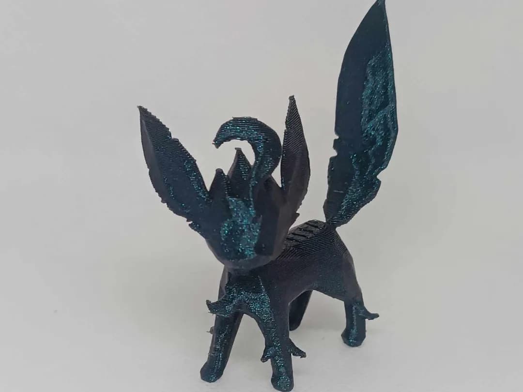 Estatueta Leafeon Low Poly Impressão 3D