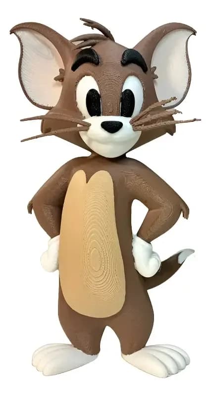 Escultura Tom 3d 14cm - Tom E Jerry Decorativa Colecionável