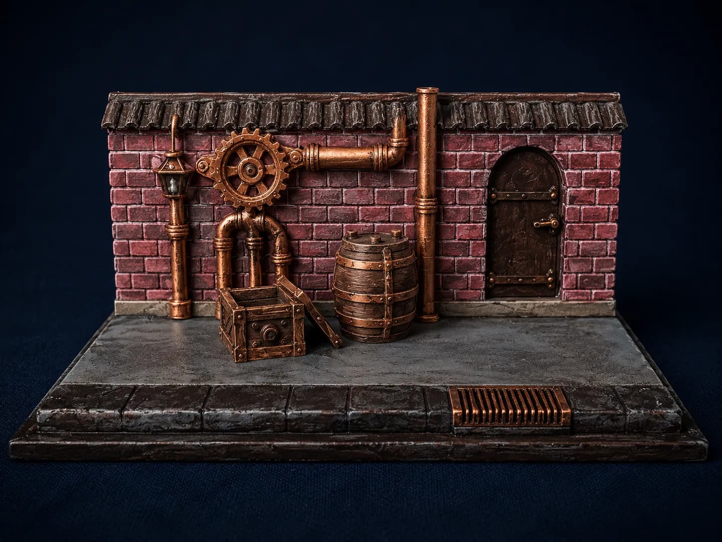 Base Diorama Steampunk para Miniaturas Impressão 3D