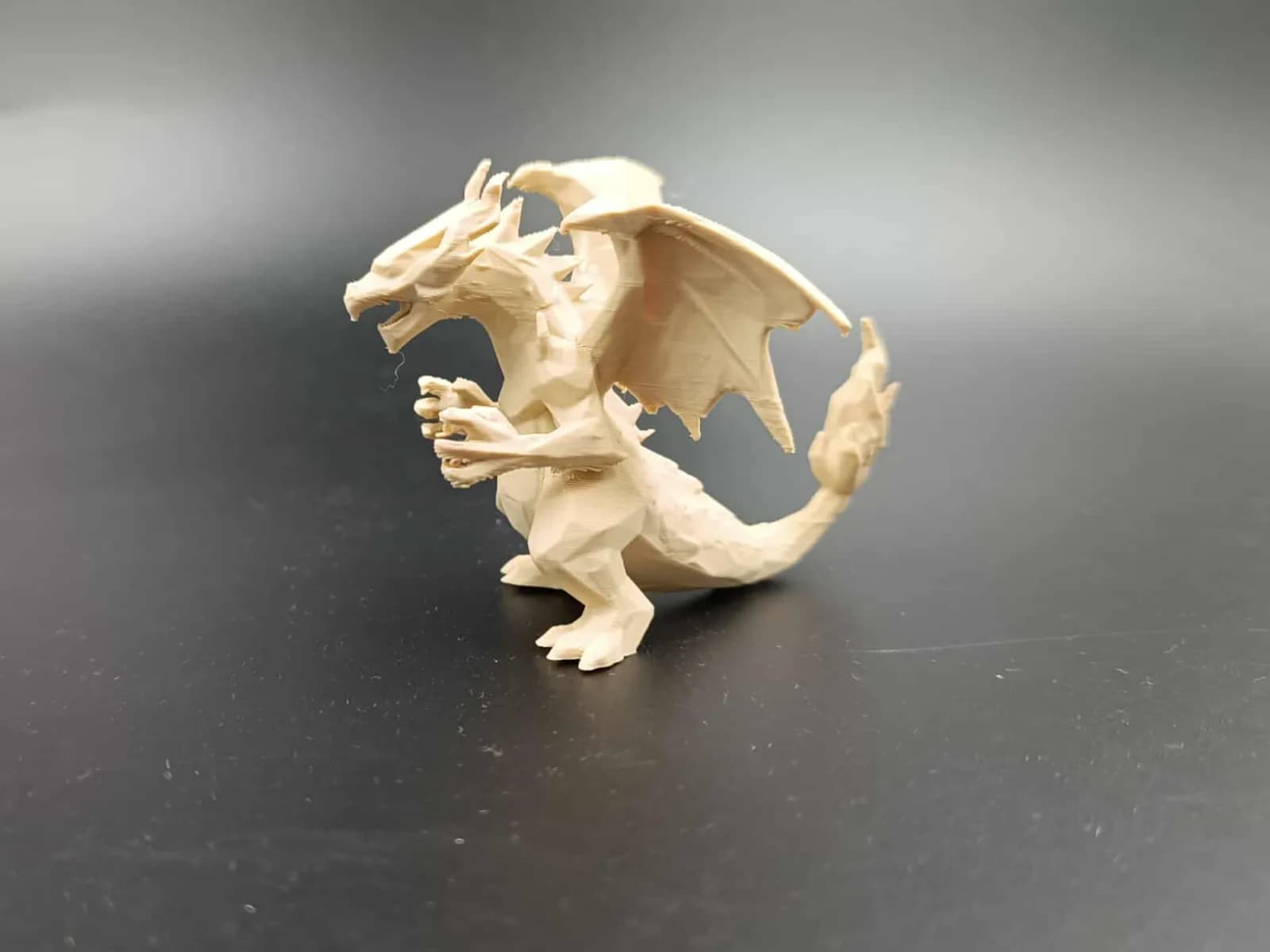 Estatueta Dragão Mega Evoluído Low Poly Impressão 3D
