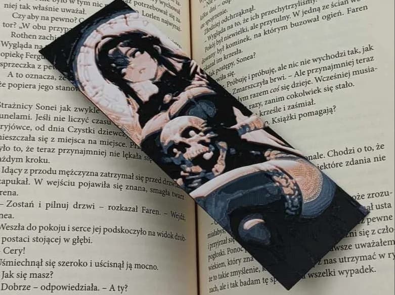 Marcador de Página Anime Guerreiro Impressão 3D