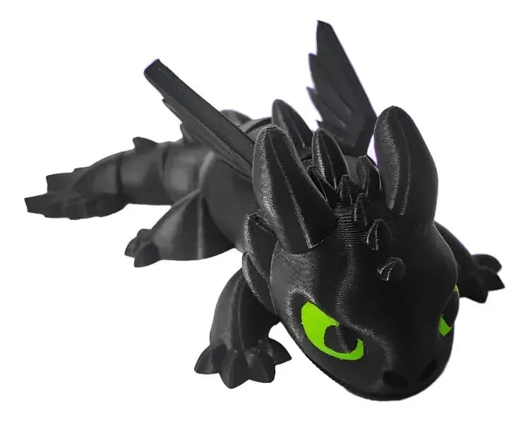 Mini Dragão Banguela Articulado 3d 7.4cm