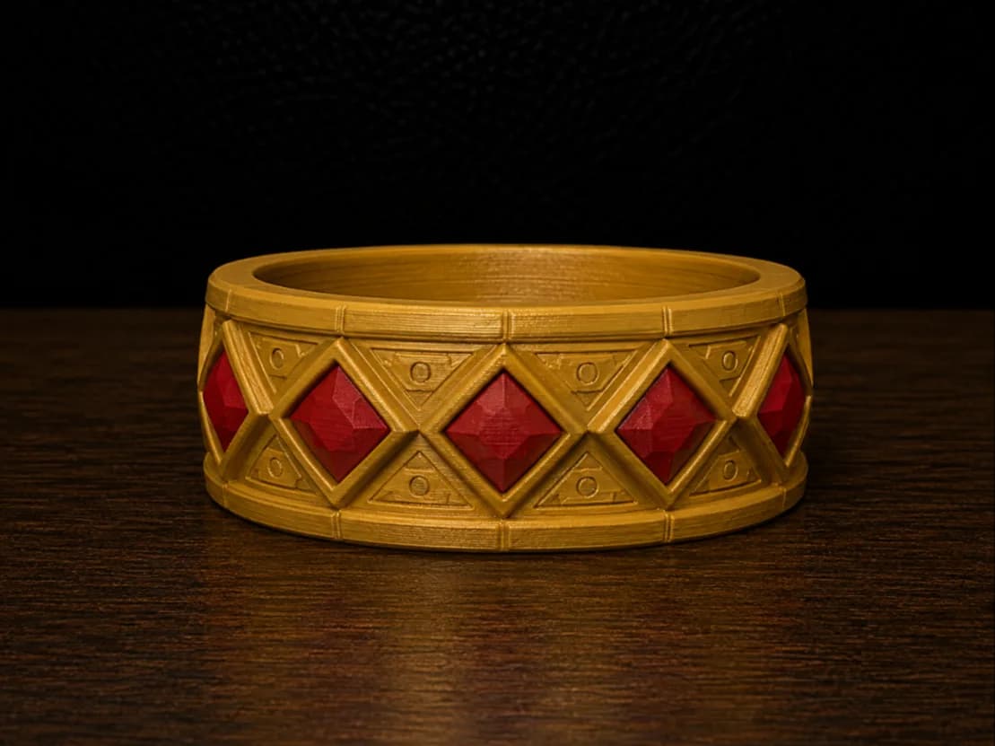 Anel Decorativo de Fantasia Taurya da Coragem Impressão 3D