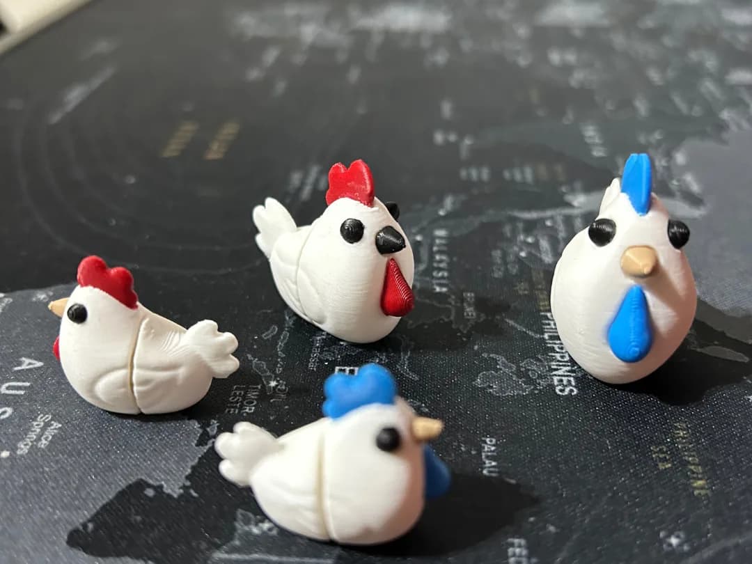 Galinha Articulada Fofa Impressão 3D