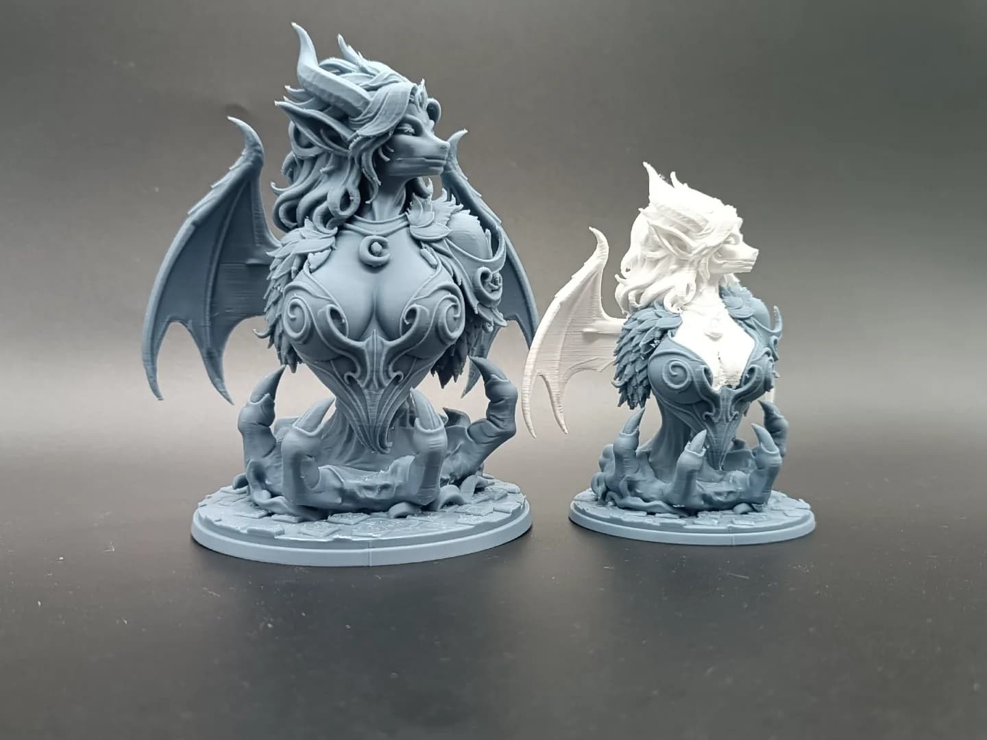 Busto Guerreira Dragão Fantasia Impressão 3D