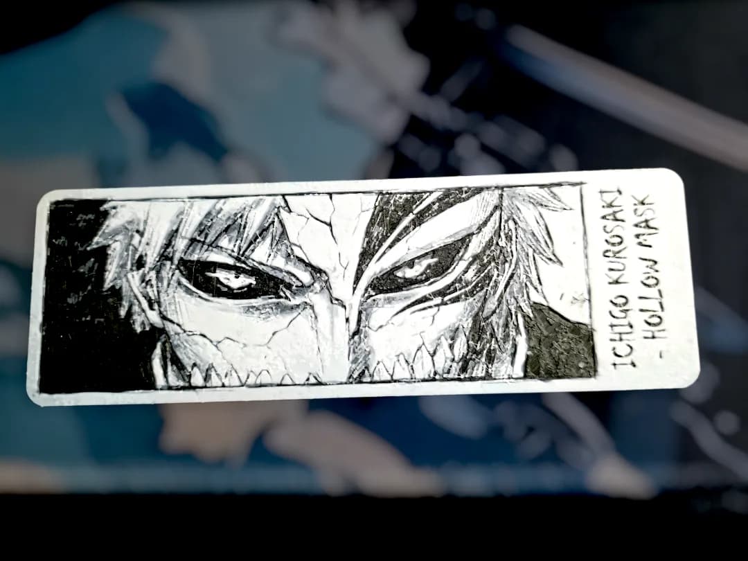 Marcador de Página Ichigo Meia Máscara Impressão 3D