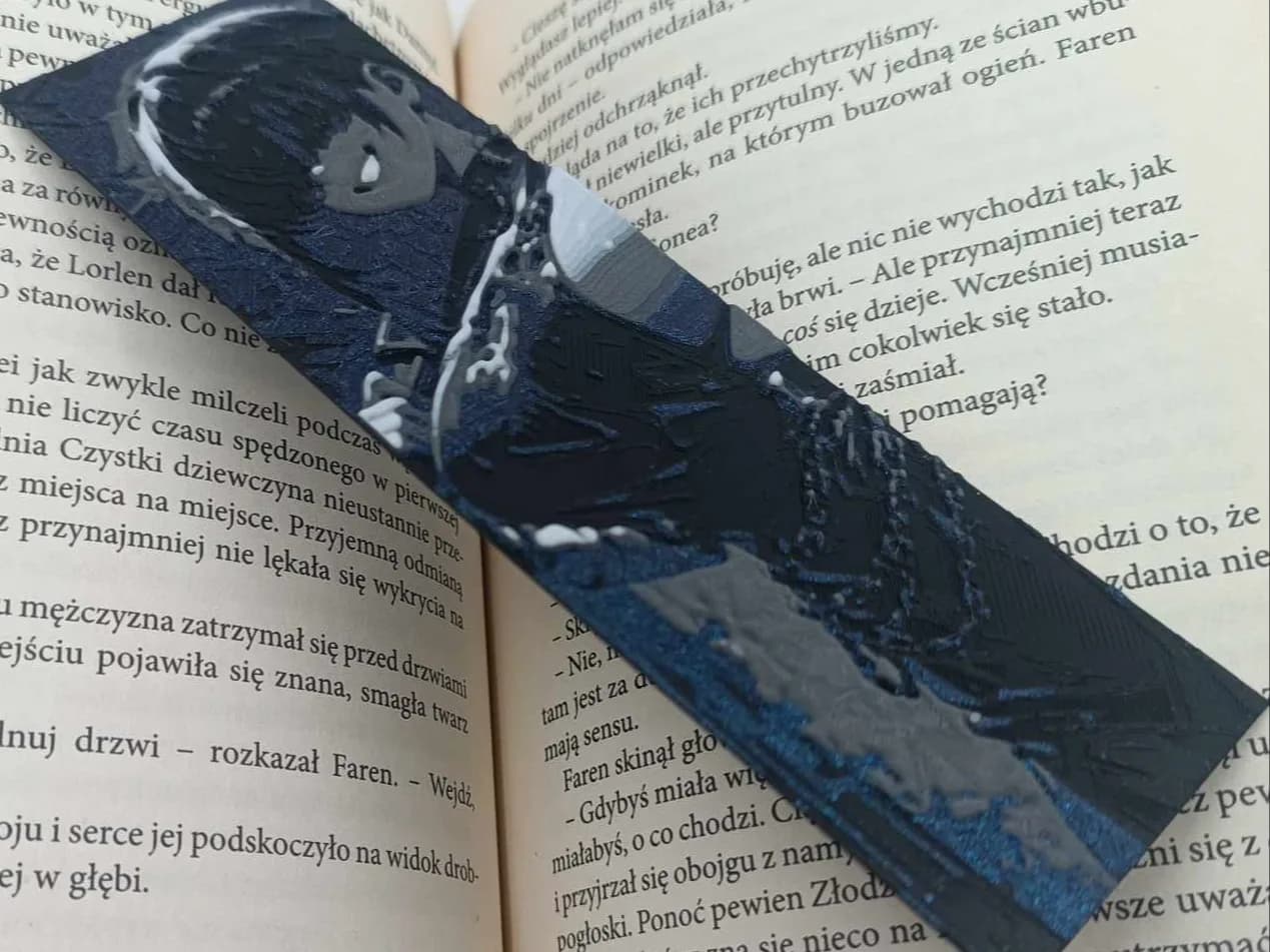 Marcador de Página Anime Verde Impressão 3D