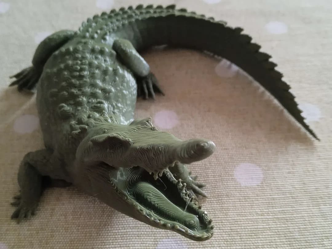 Miniatura Crocodilo Detalhado Impressão 3D