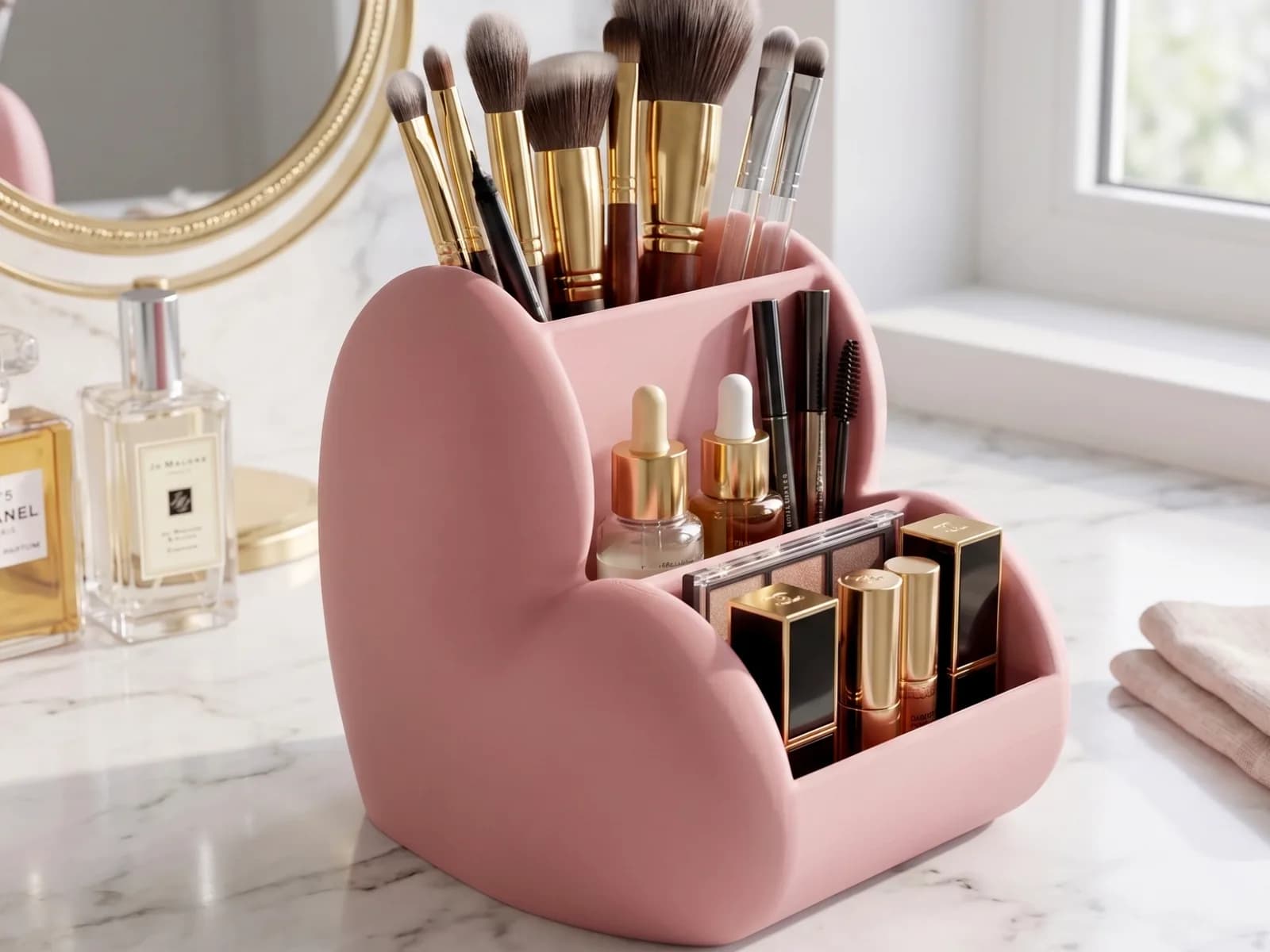 Organizador Coração para Maquiagem e Mesa Impressão 3D