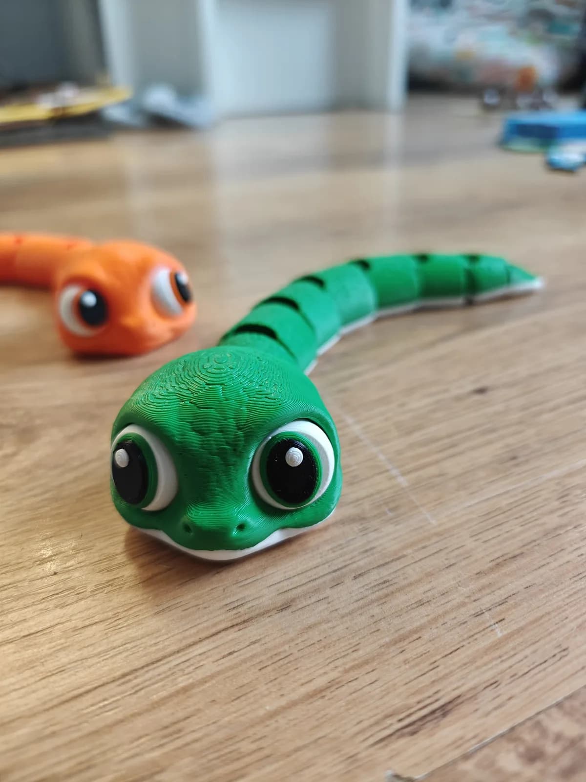 Cobrinha Articulada Olhos Móveis 22 cm Impressão 3D