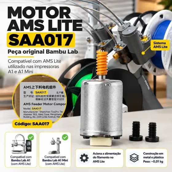Motor Interno do Hub para AMS (Bambu Lab P1S / X1C)