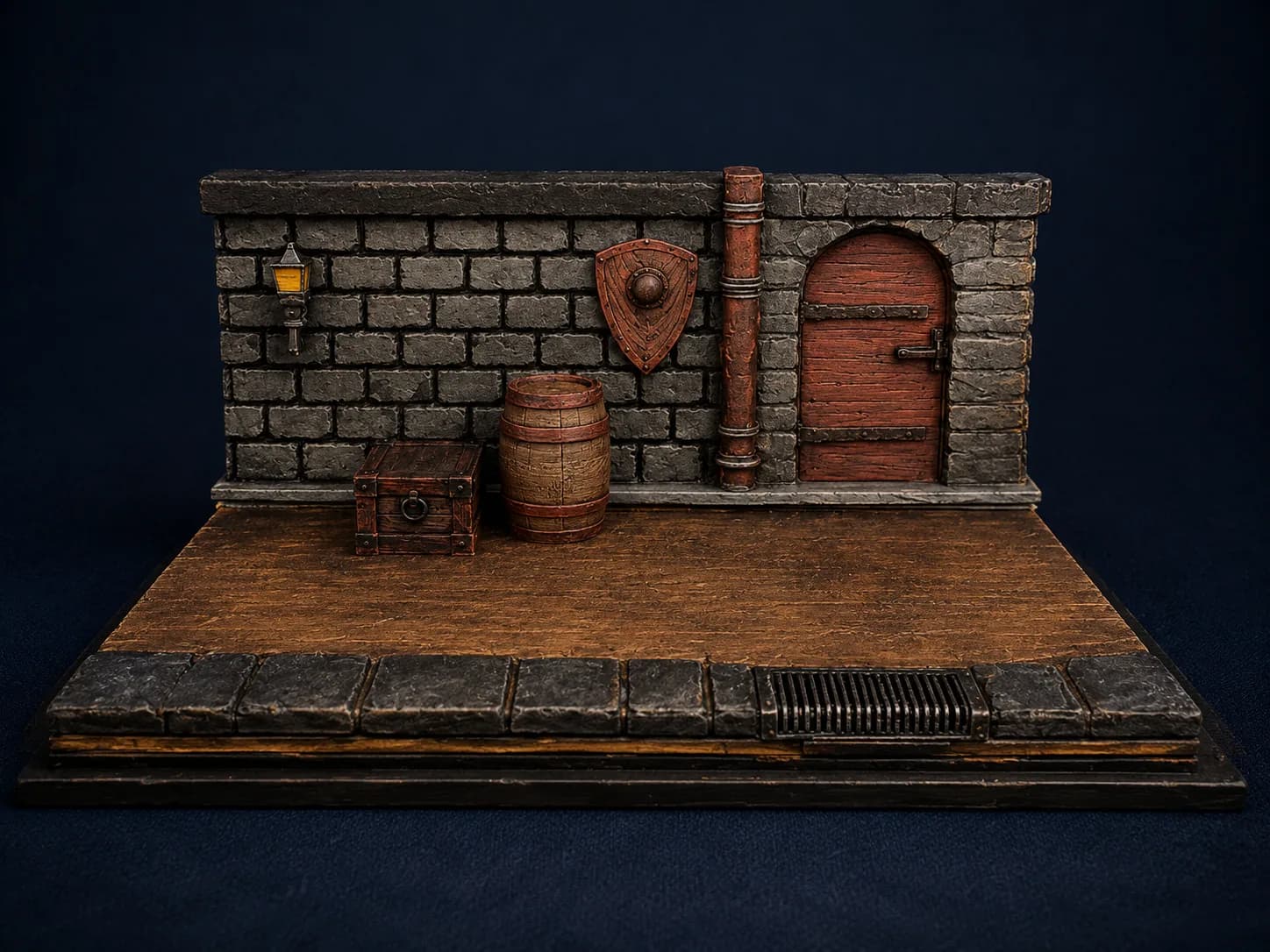 Base Diorama Medieval para Miniaturas Impressão 3D