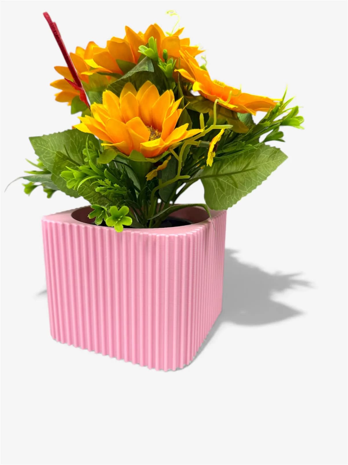 Vaso Canelado para Plantas Moderno Impressão 3D