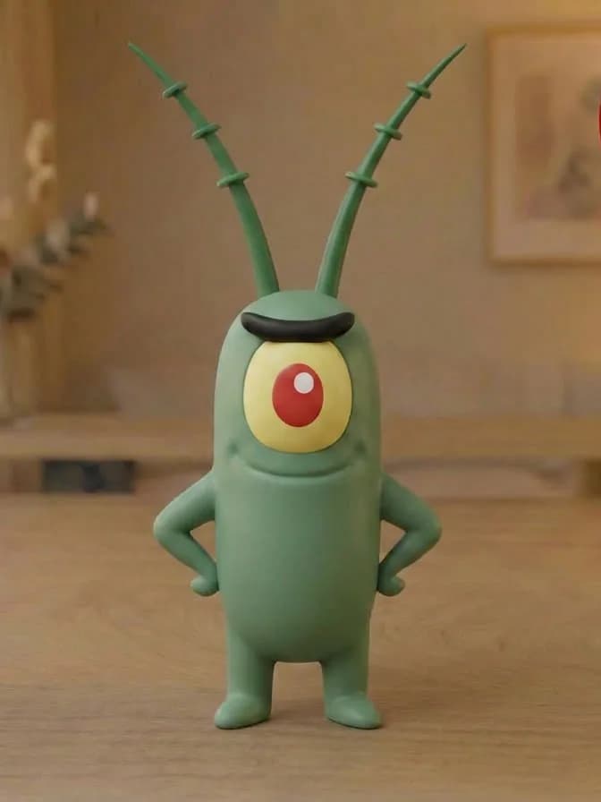 Boneco Plankton Bob Esponja 18 cm