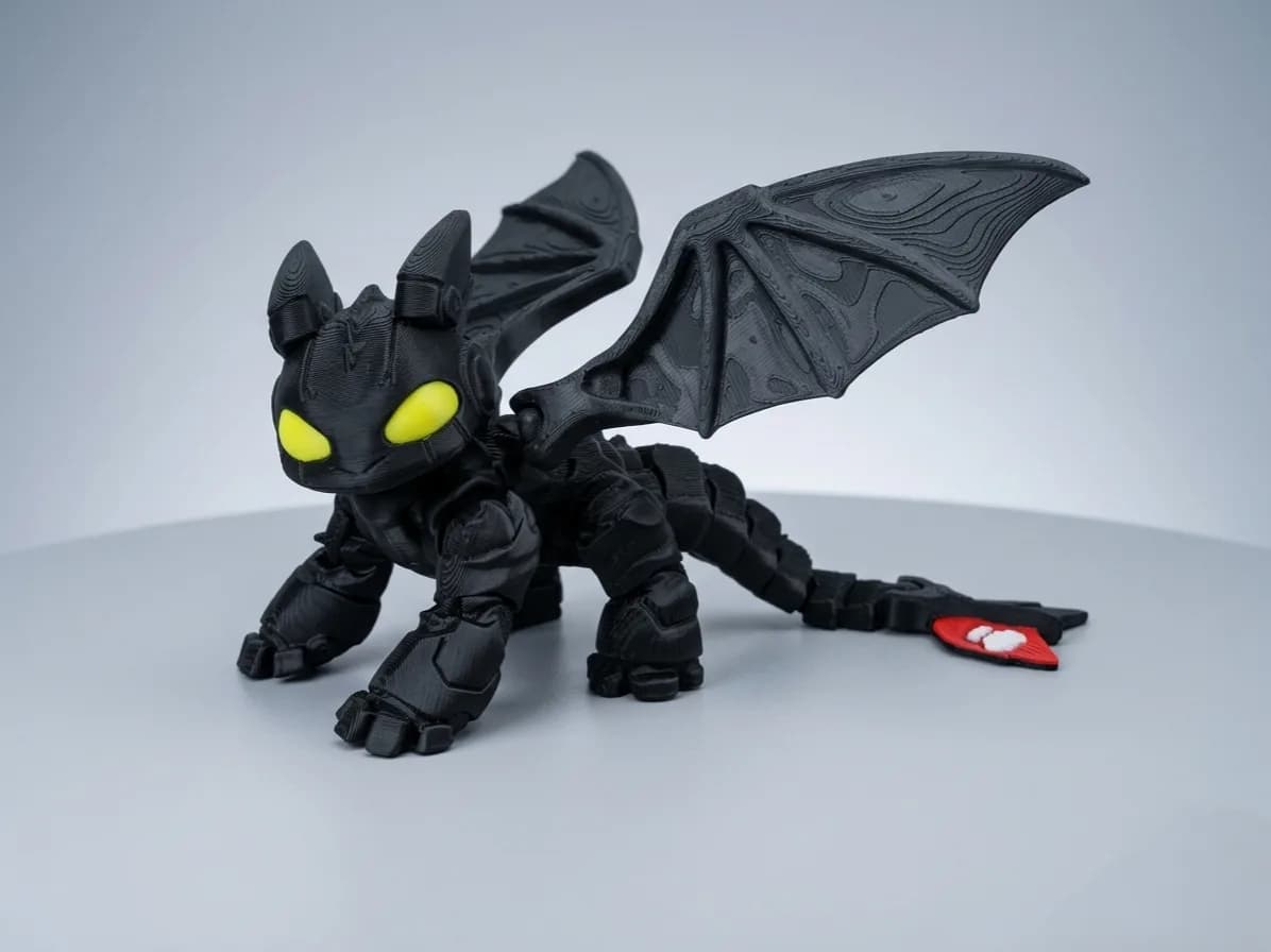 Dragão Mecha Articulado 18 cm Impressão 3D