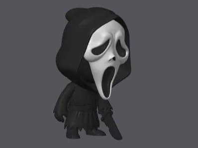 Estatueta Ghostface Estilizada Impressão 3D