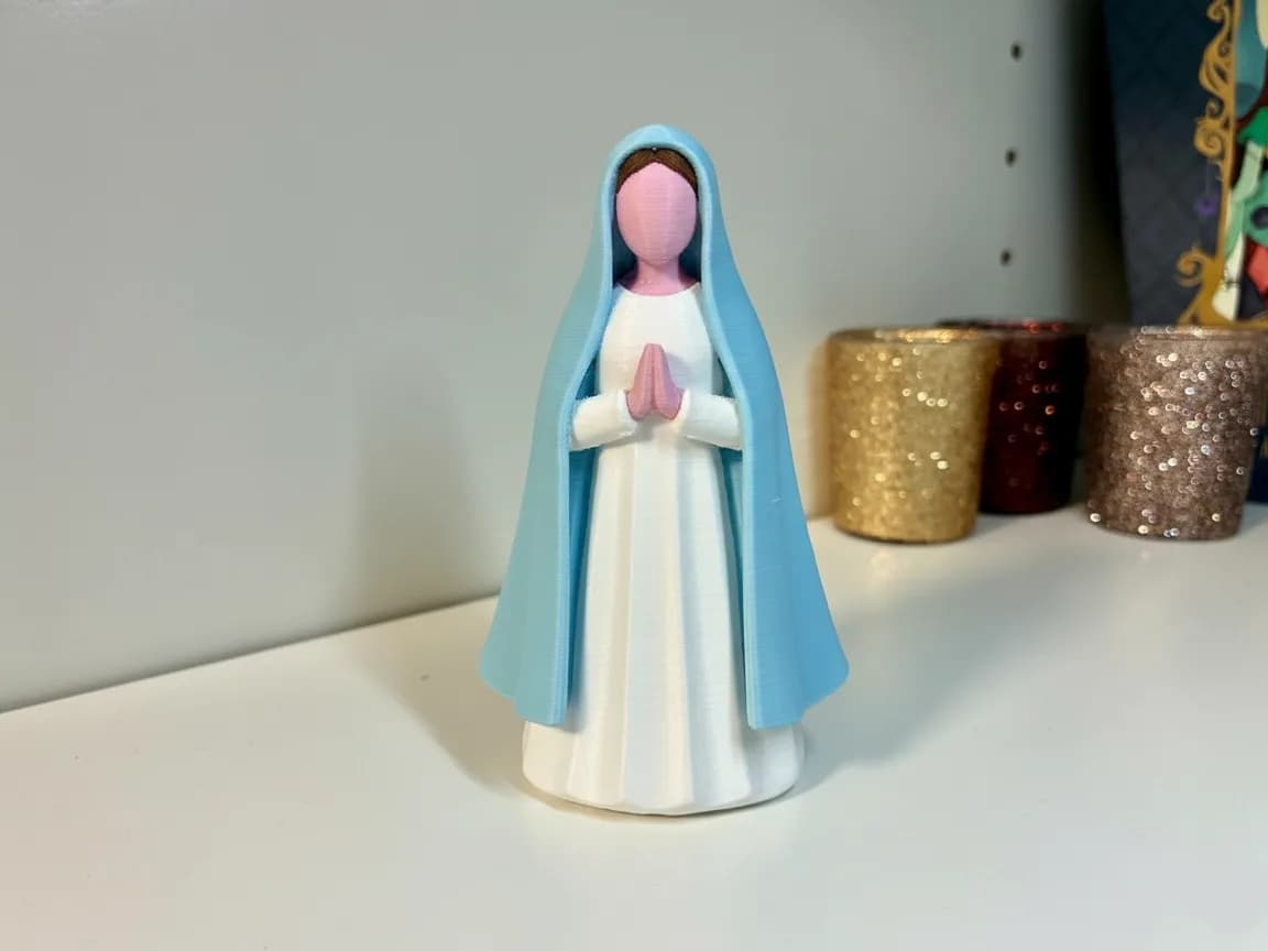 Estatueta Virgem Maria para Presépio Impressão 3D