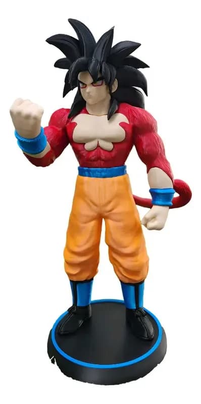 Boneco Realista Goku Super Saiyan 4 20cm - 3d