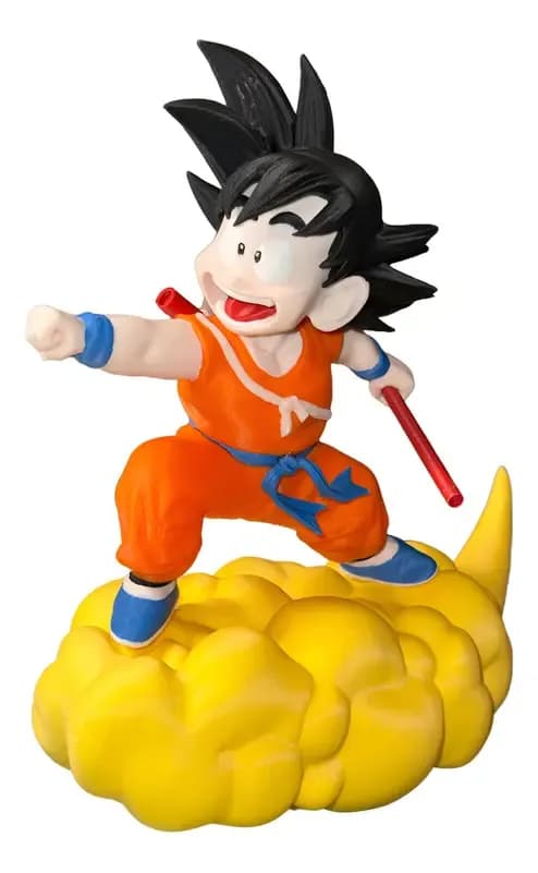 Boneco Goku Criança Na Nuvem Voadora 20cm 3d