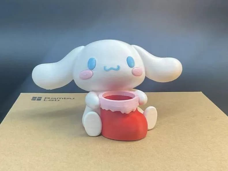 Porta Canetas Cachorrinho Branco de Natal