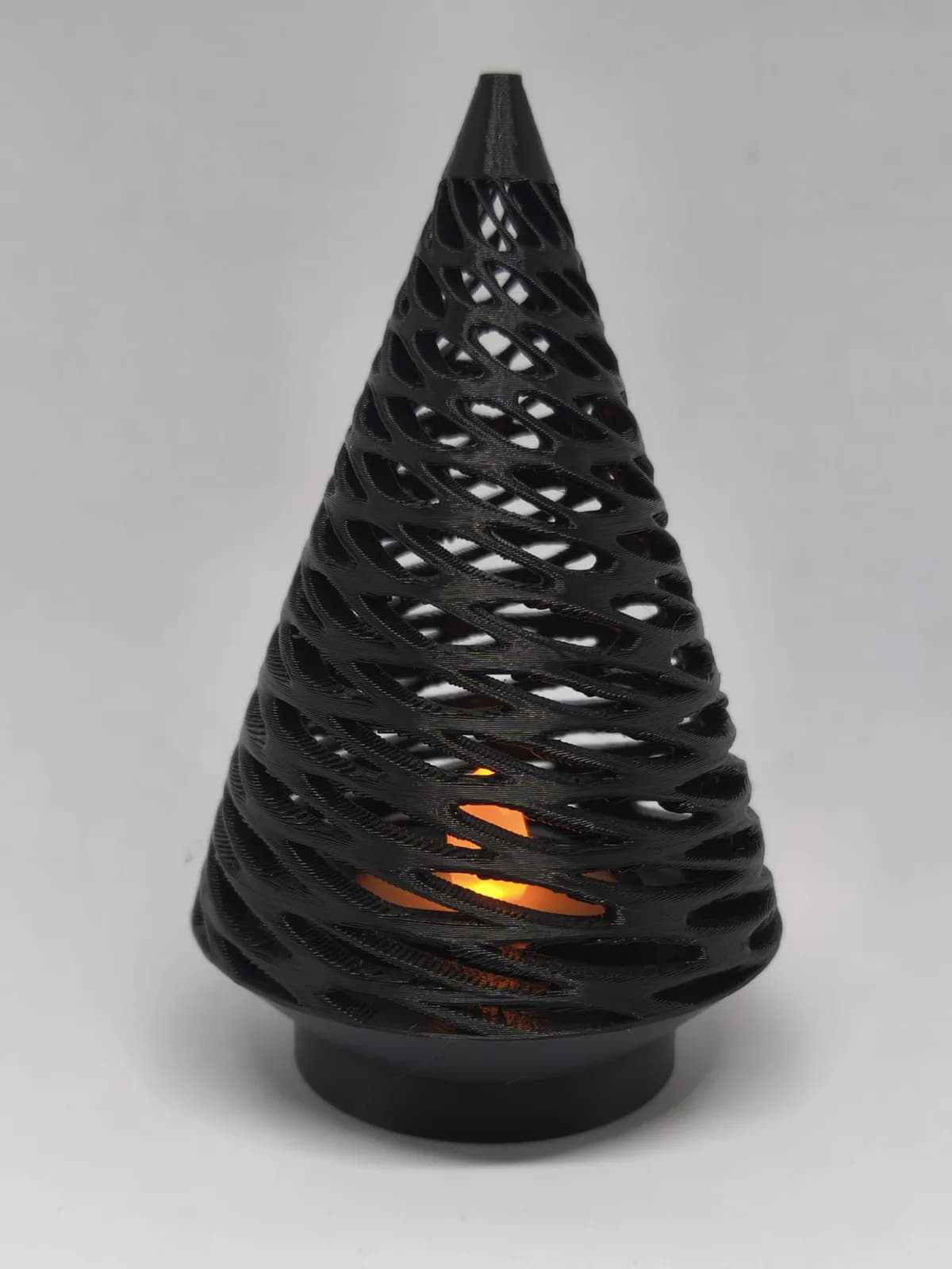 Luminária Árvore Espiral para Vela LED Impressão 3D