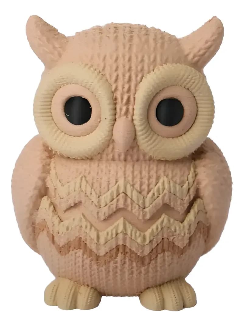 Coruja Estilo Tricotada 3d Modelo Decorativo 15cm