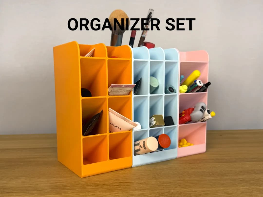 Organizador de Maquiagem e Canetas Modular Impressão 3D