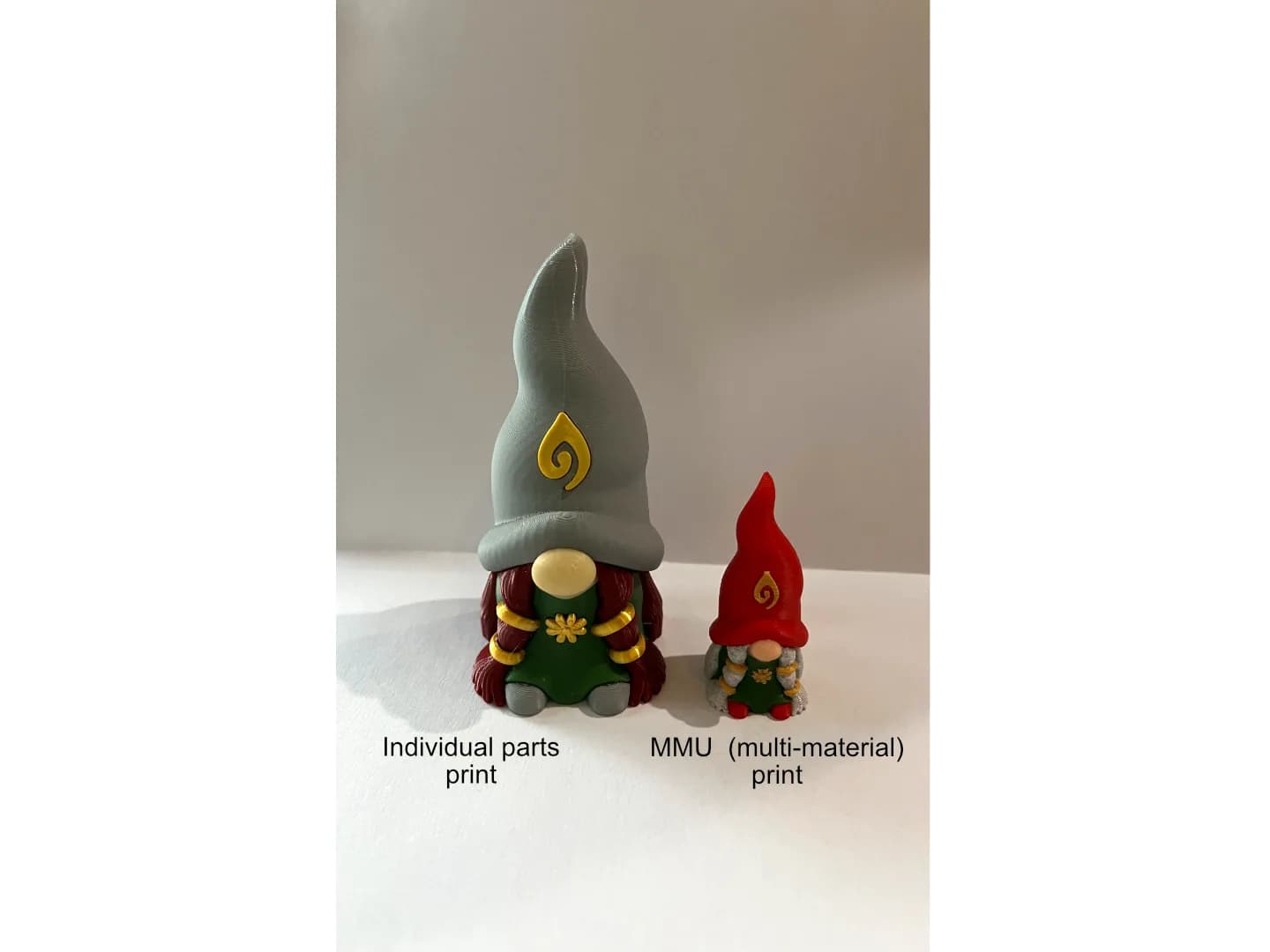 Miniatura Gnoma com Tranças 4,9 cm Impressão 3D