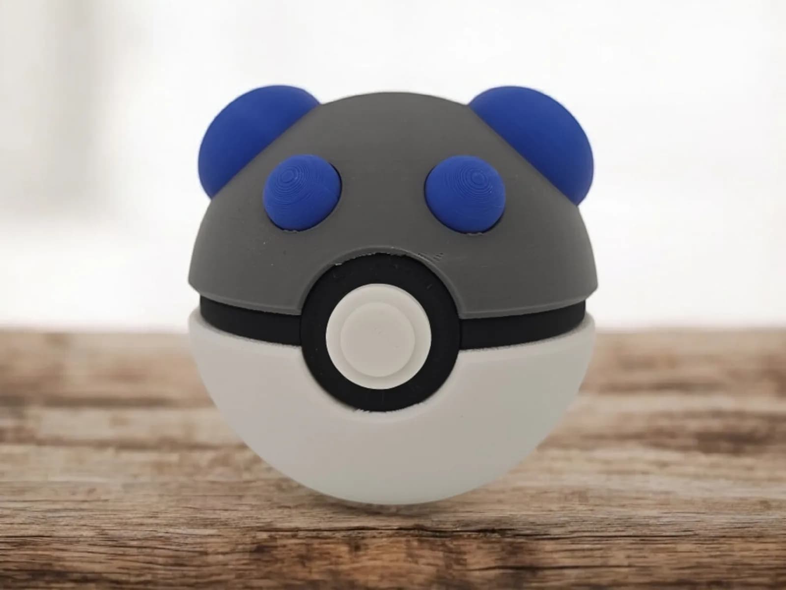 Esfera Decorativa Cinza e Azul Pokémon