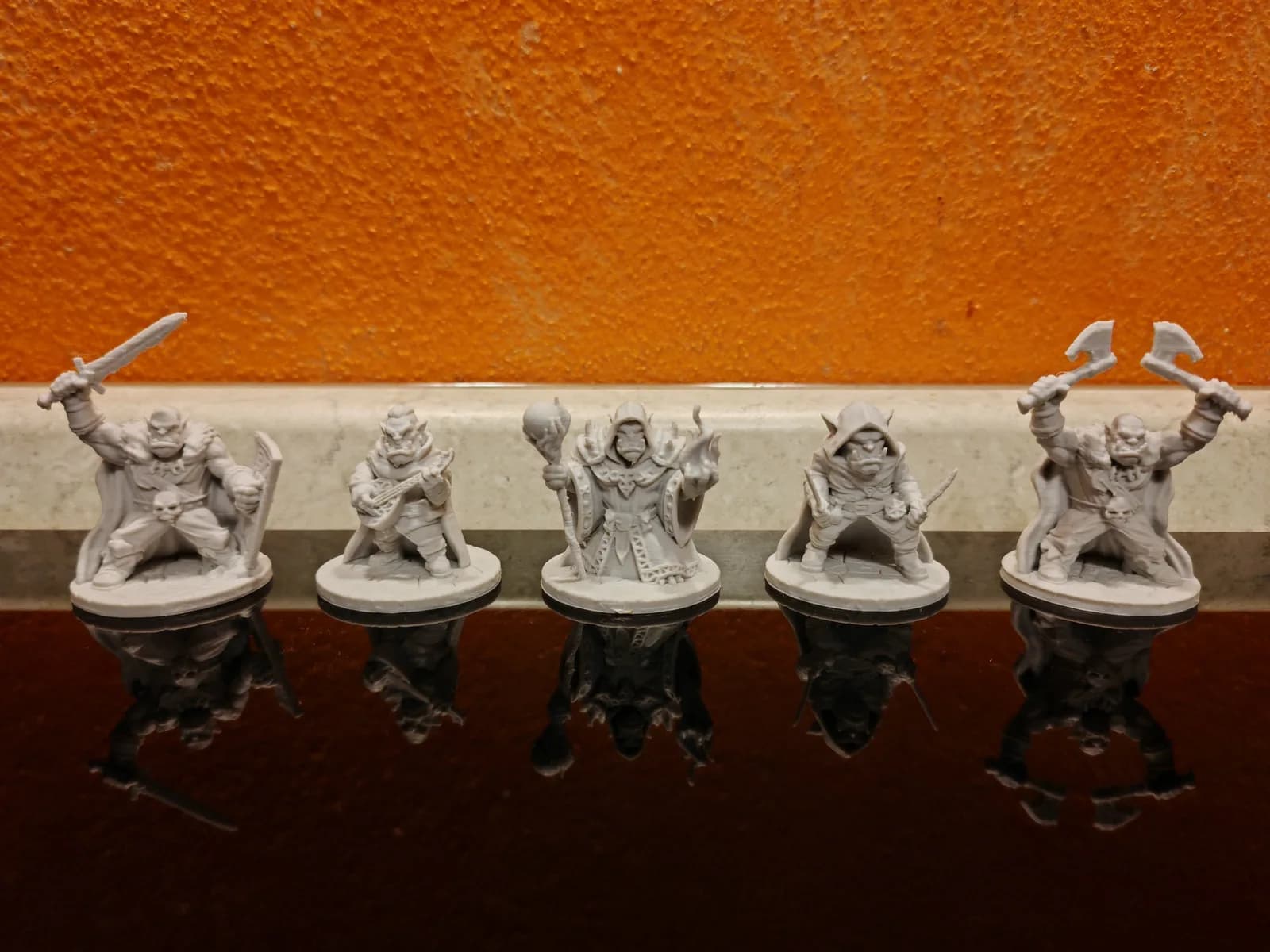 Kit 5 Miniaturas Grupo de Orcs RPG Impressão 3D