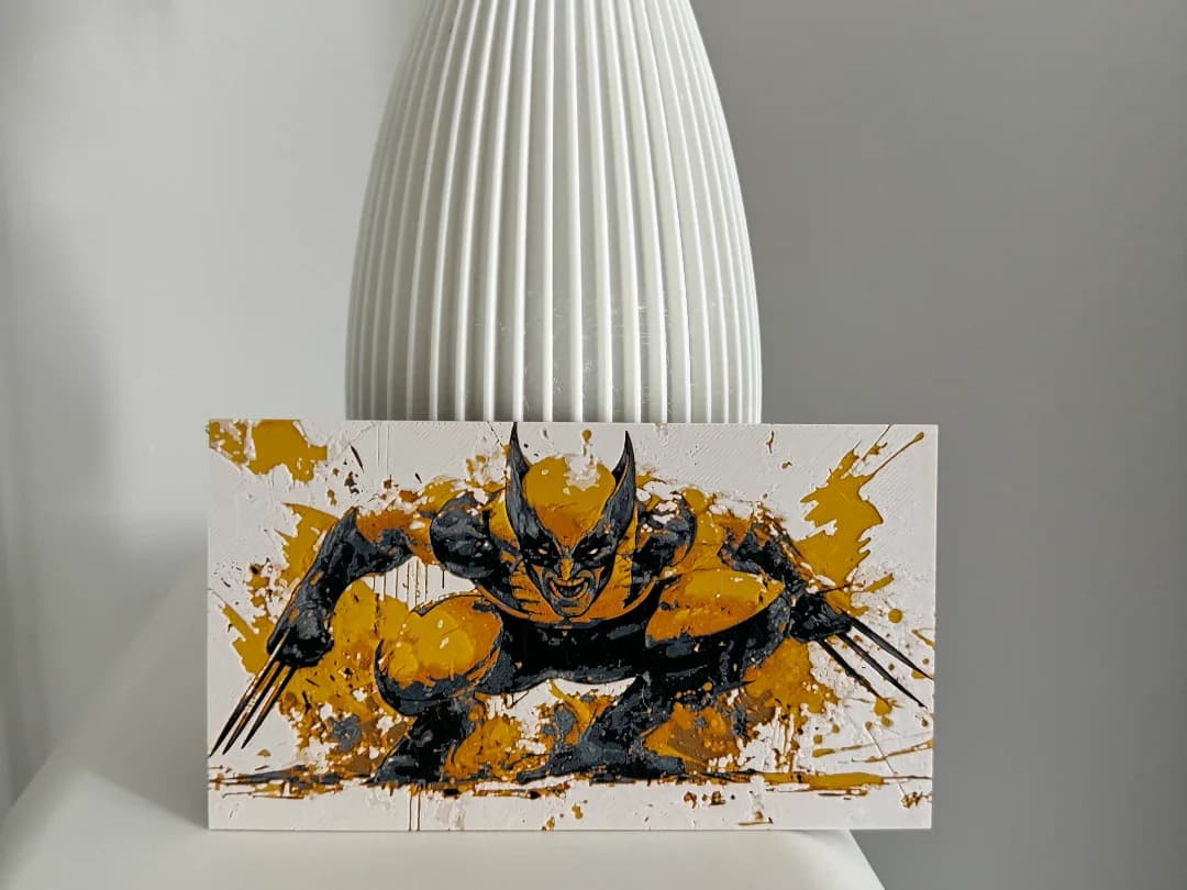 Quadro Wolverine com Garras Impressão 3D
