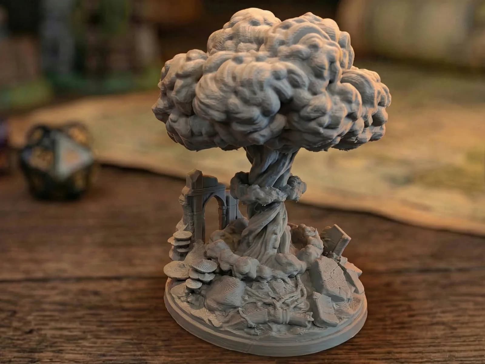 Miniatura Nuvem de Cogumelo Mágica 7,7 cm Impressão 3D