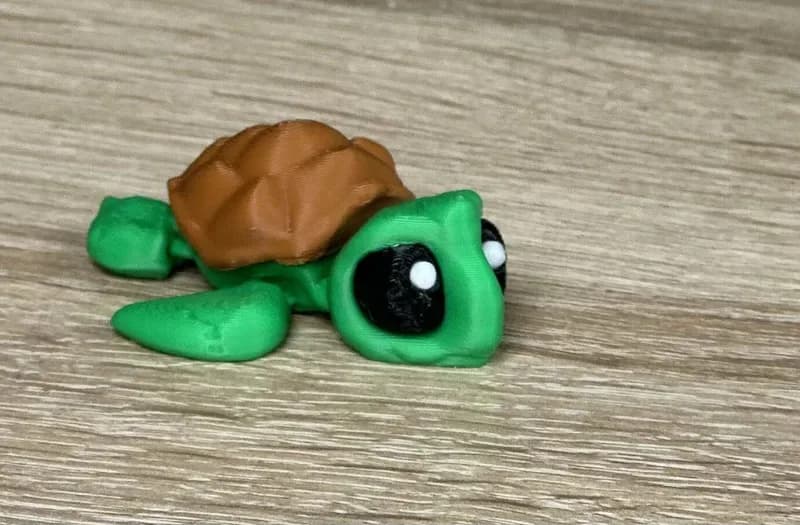 Tartaruga Articulada Flexível Decorativa Impressão 3D