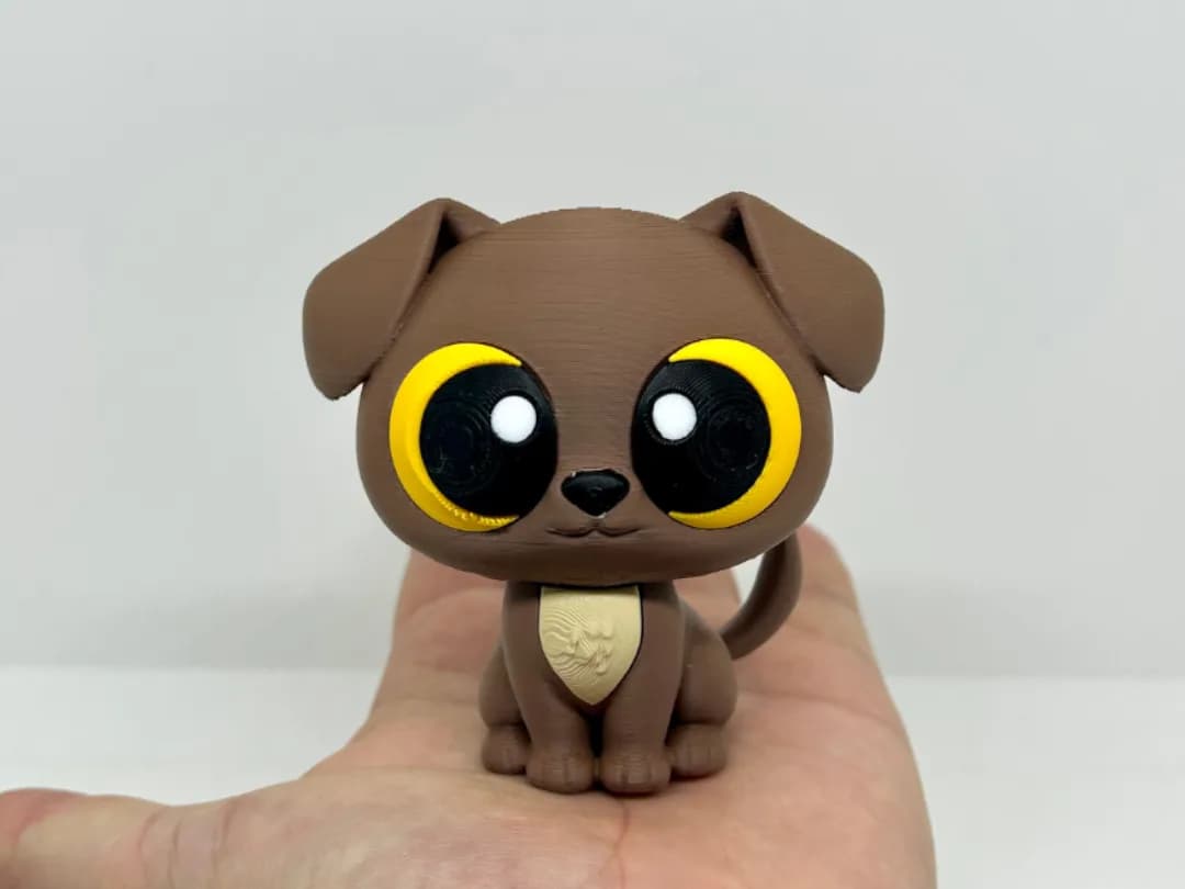 Estatueta Cachorrinho Kawaii 10 cm Impressão 3D