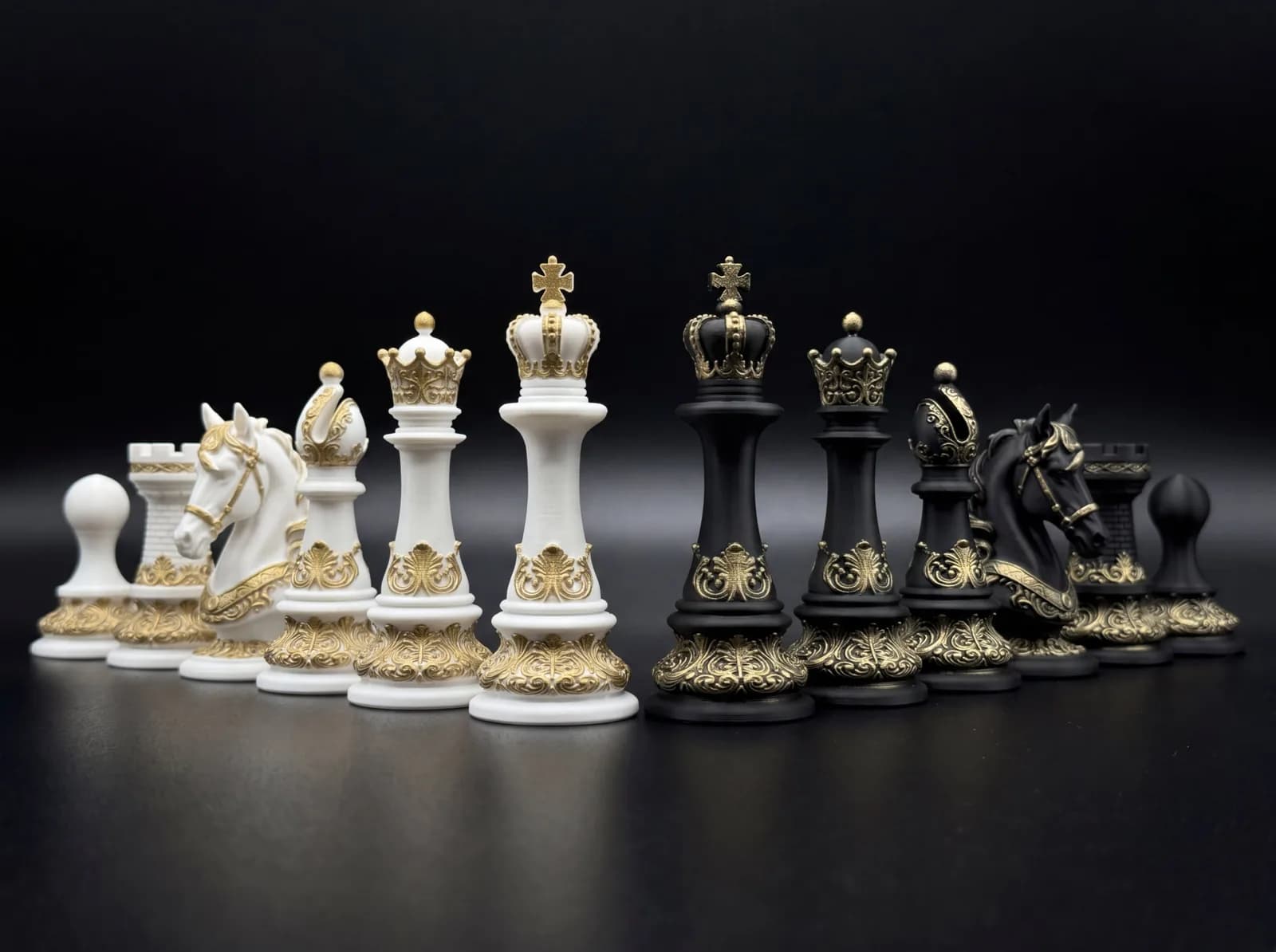 Jogo de Xadrez Coroa Estilizado 4 cm Impressão 3D