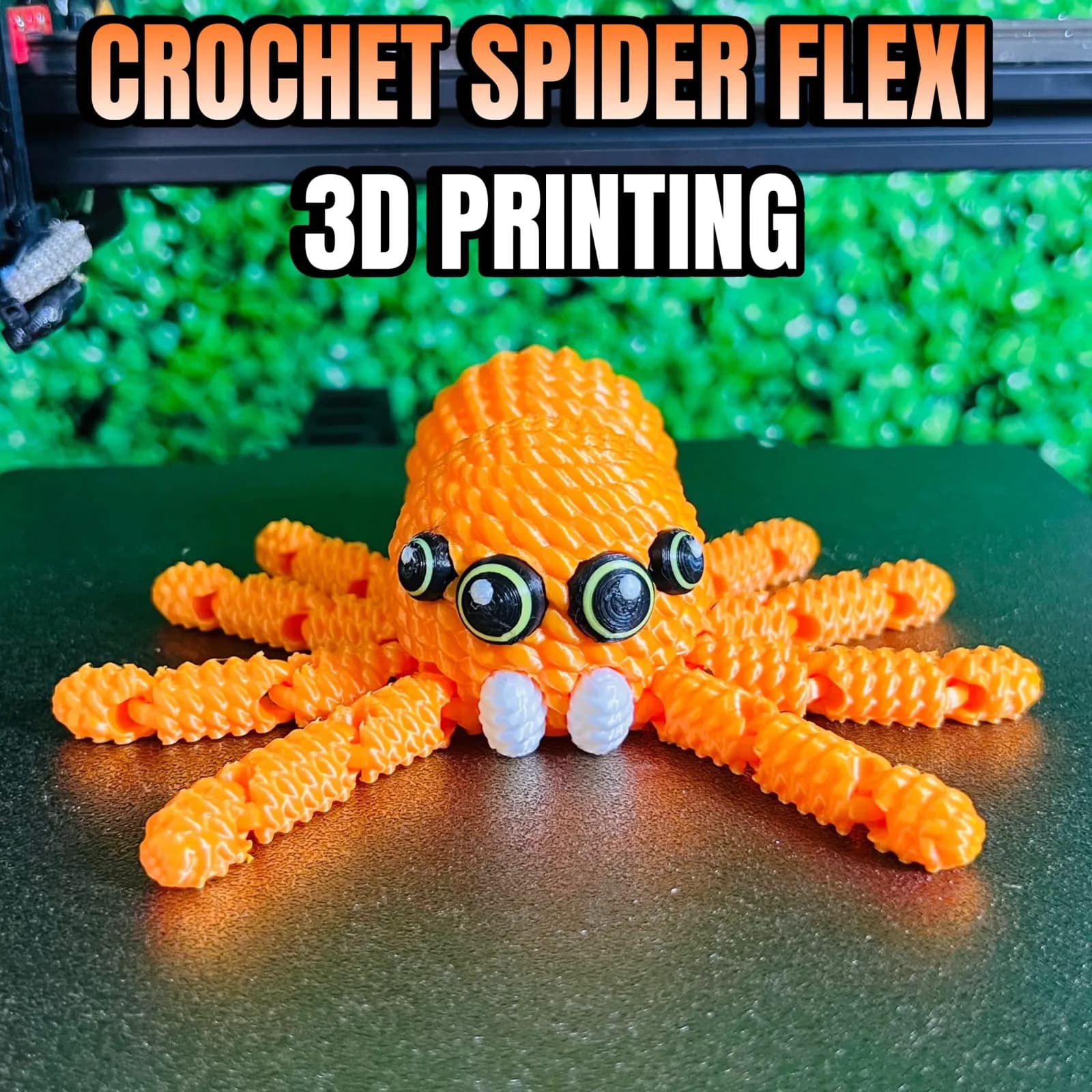 Miniatura Aranha Articulada Efeito Crochê Impressão 3D