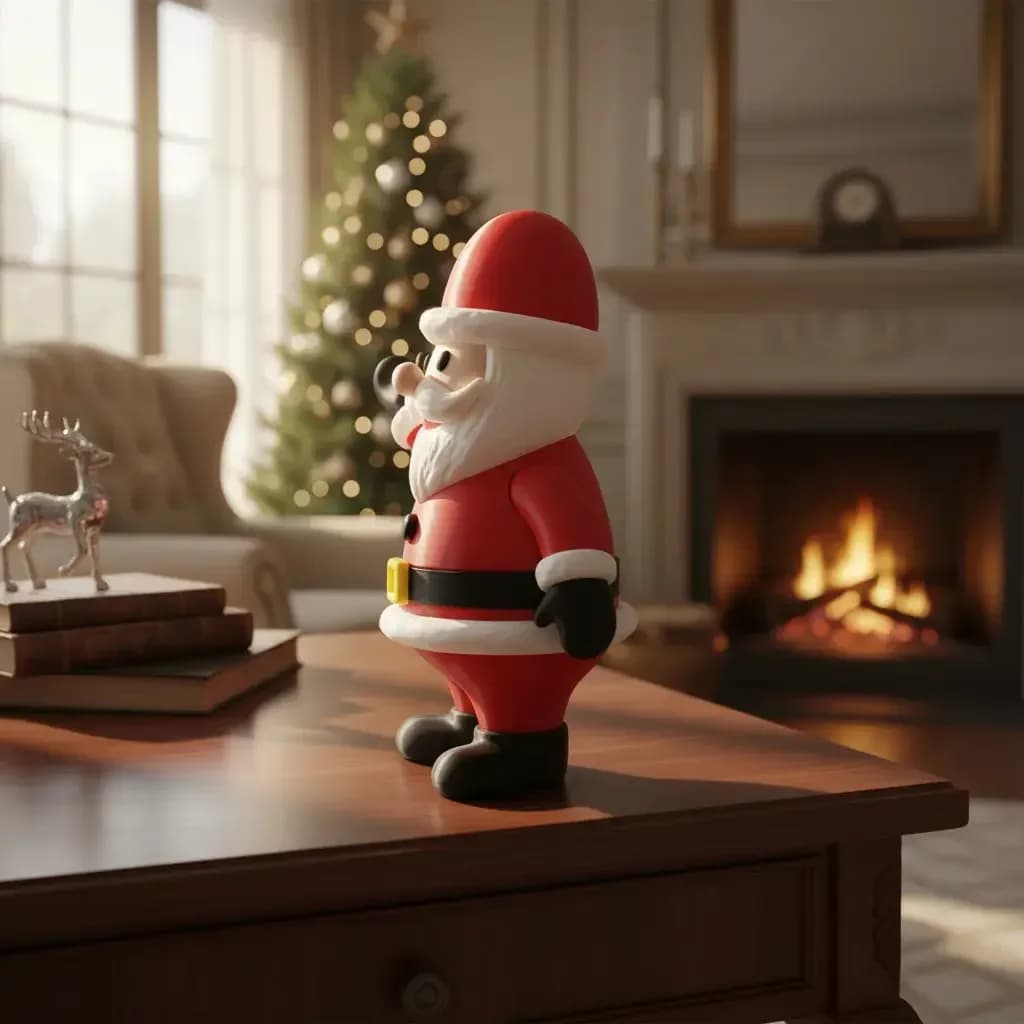 Boneco: Papai Noel 30cm Decoração De Natal - 3d