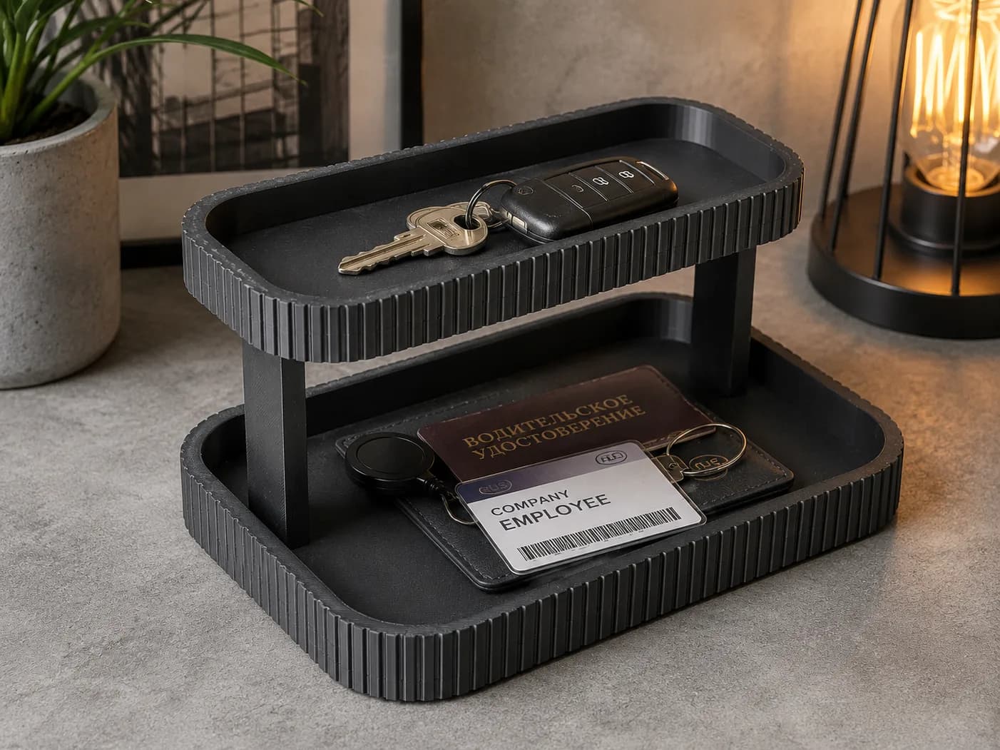Organizador de Entrada com 2 Bandejas Impressão 3D