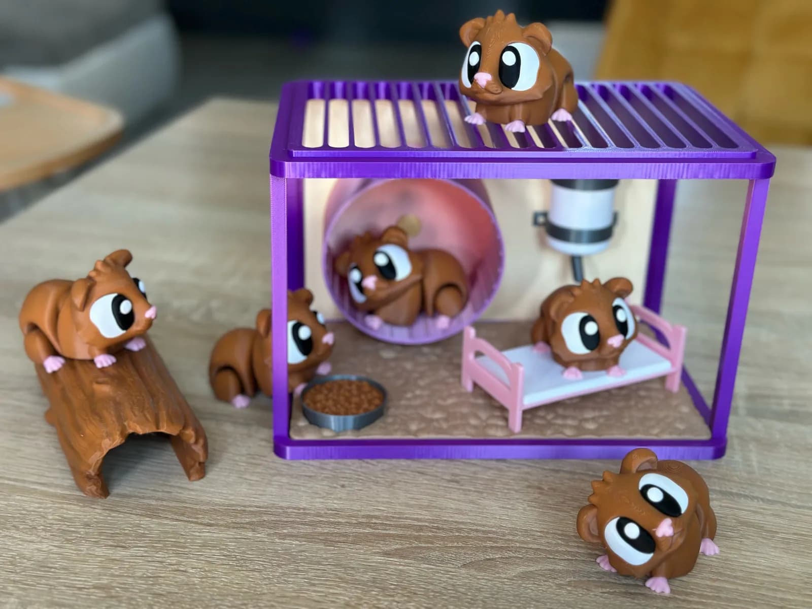 Conjunto Mundo dos Porquinhos-da-Índia Impressão 3D