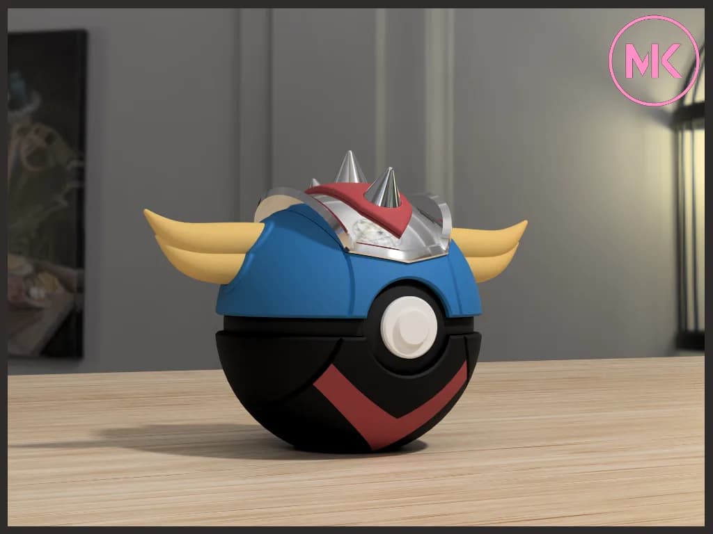 Esfera Decorativa Robô Mecha de Chifres Impressão 3D