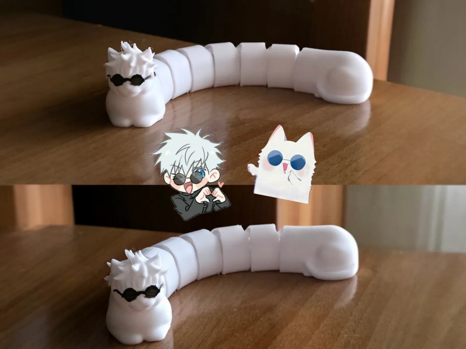 Gato Articulado de Óculos Escuros Impressão 3D