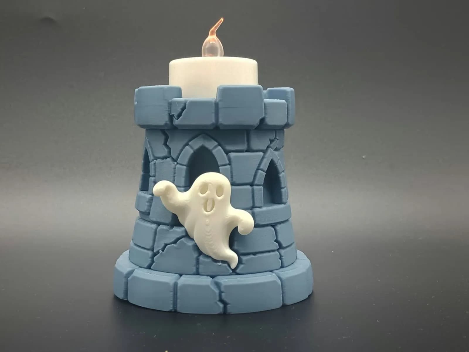 Luminária Torre com Fantasminha Halloween Impressão 3D