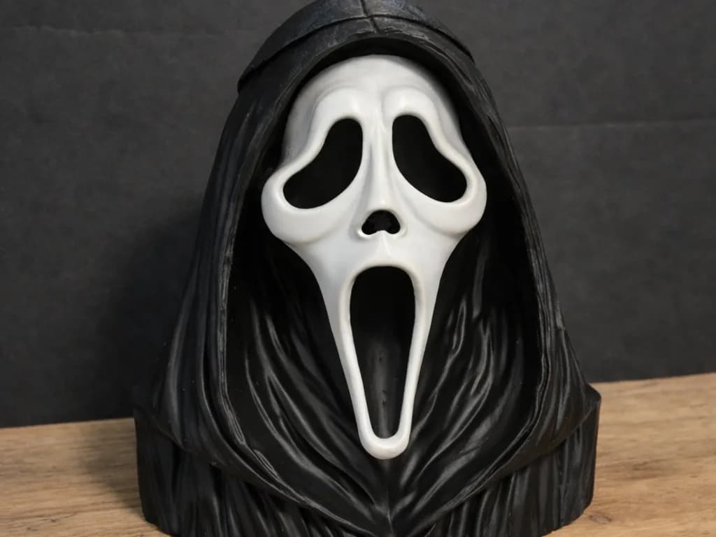 Balde de Pipoca Fantasma Mascarado Impressão 3D
